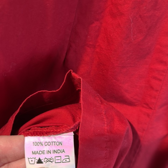 EShakti red cotton dress medium 10 - Picture 8 of 9